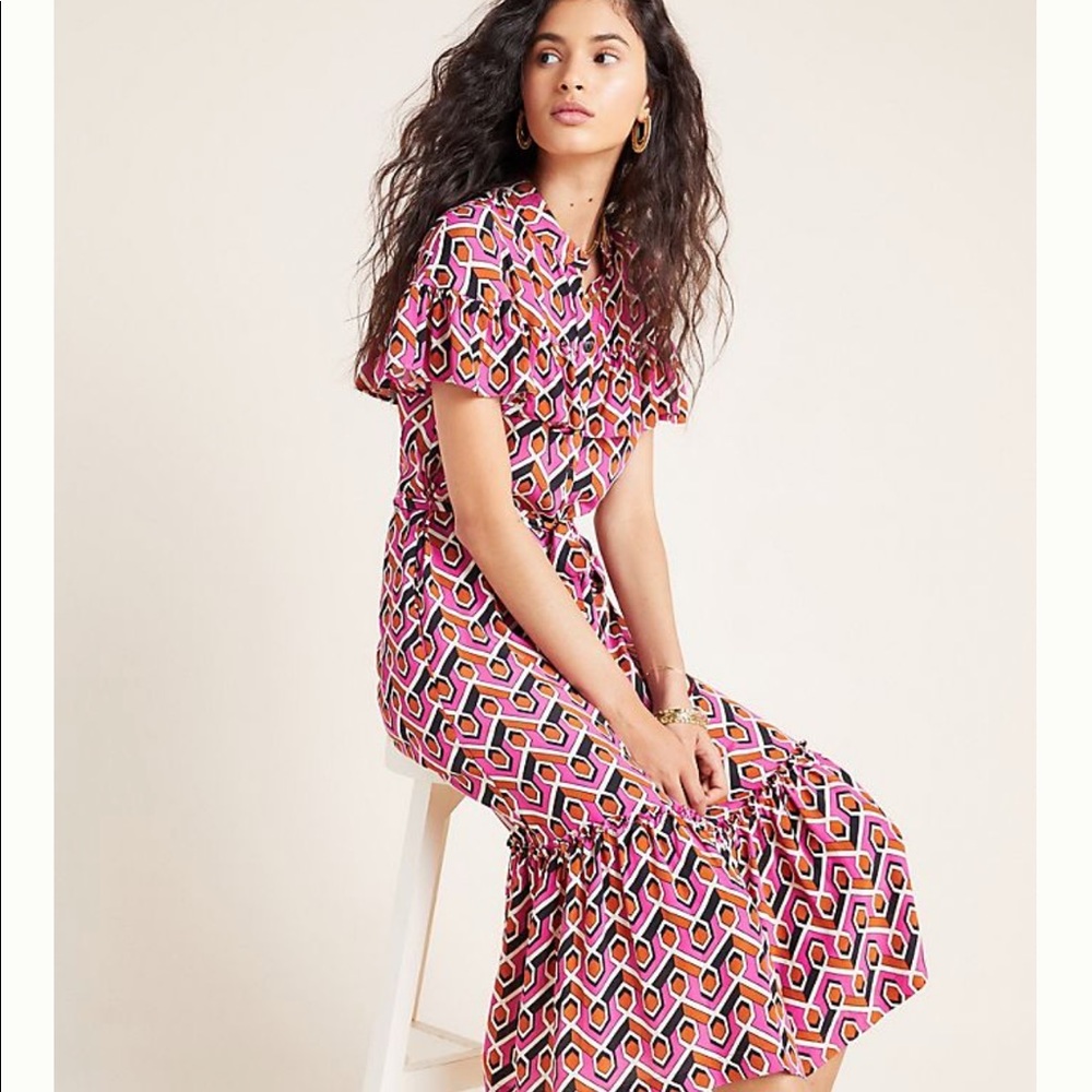 Anthro Corey Lynn Calter Annabel Geo Shirtdress
